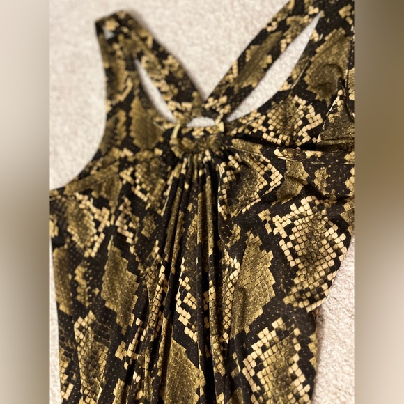 Michael Kors snake print maxi dress W/ one sided slit up leg size M - Picture 10 of 13